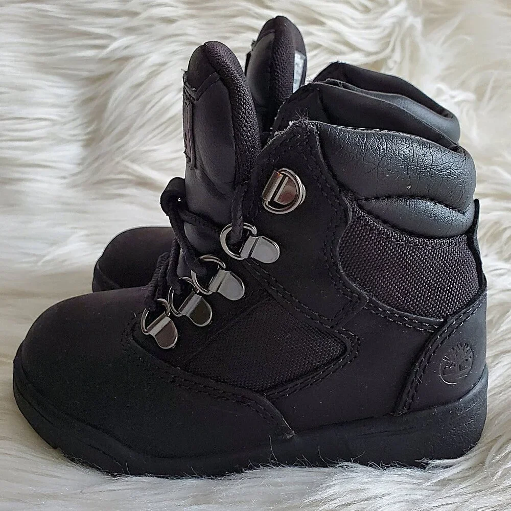 Timberland Black Toddler Waterproof Cushioned Field Boot SZ 9